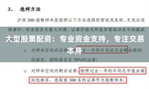 大型股票配资：专业资金支持，专注交易本身